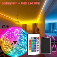 RGB Led Strip Lights Battery Led Strip Flexible Ribbon with Remote Luces Led Tape for Home Party Decor TV Backlights