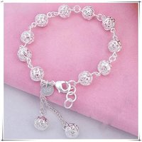 925 Sterling silver Bracelets Fine Wild Hollow Ball Chain For Women Men Wedding Party Christmas Gifts Fashion Jewelry