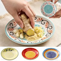 Multifunctional Ceramic Ginger Grater Portable Porcelain Carrot Grinding for Wasabi Fruits Vegetables Garlic Cheese Kitchen Tool
