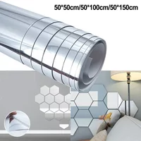 Full Body Mirrors Wall Adhesive Mirrors Self Adhesive Wall Sticker Mirror 50-150cm Room Decoration Self-Adhesive Adhesive Film