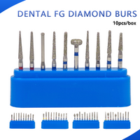 Dental Diamond Burs Drill Kit FG 1.6mm for High Speed Handpiece Crown Inlay Preparation