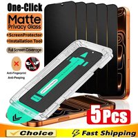 Oleophobic Dust Free Easy Installation Matte Privacy Screen Protector For iPhone 17 15 14 13 12 11 16 Pro Max Plus XS X XR Glass