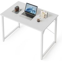 omputer Desk 80 x 40 x 75 cm Home Office Laptop Desk Study Writing Table, Modern Simple Style, White