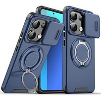 Sliding Camera Lens Protection Armor Phone Case For OPPO A6 Pro 4G 5G 360° Rotate Ring Holder Kickstand Shockproof Back Cover