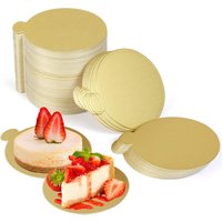 Planches à Gâteaux en Carton Rond localité, de Taille Mini, pour Mousse, Base de Dessert, Assiettes d'Exposition, Outils de Décoration de Pâtisserie, 100 Pièces/Paquet