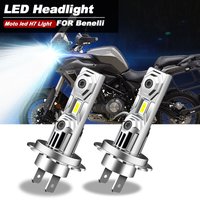 Ampoules de phares LED H7 pour motos, 60W, blanc, 12000lm, 6500k, CANbus, pour Benelli TRK502 X TRK 502X 2021 TRK 502