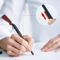 5pcs Unique Design Smooth Writing Gun Pen, Writing Instrument, Stylish Pen, Fun Stationer,Ballpoint Pen,pens for writing