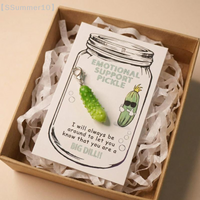 【SSummer10】Mini Emotional Pickle Resin Keychain Vegetable Positive Cucumber Pendant Key Ring Charm Gift【SS】