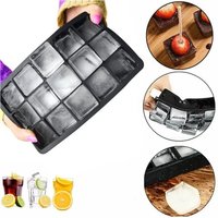 1 Pcs 15 Grid Food Grade Silicone Ice Cube Tray Quick Freeze Easy Release Household Ice Mold Storage Box