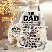 Without Base Stand Personalized Acrylic Gift for Dad - Custom Father's Day Birthday Christmas Present - Engraved Dad Trophy