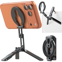 Foldable Magnetic Phone Tripod Stand With Hook Design Arca+Cold Shoe Aluminum Selfie Stick Tripod for iPhone/Android Travel