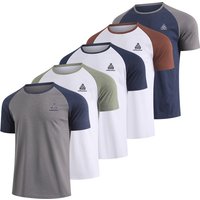 1/4 piece men's new summer spliced sleeve fashionable casual short sleeved comfortable plus size round neck T-shirt sweatshirt