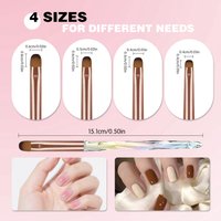 4/5/7pcs/set Nail Art Nail Brush Design Tip Drawing Carving Dotting Nail Pen Builder Flat Liner UV Gel Polish Manicure