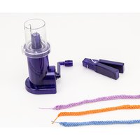 Portable Hand Knitting Machine Embellishment Knit Loom with Hand Crank Accessories Hand-Knitted Braided DIY Sweaters and Scarves