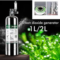 Aquarium CO2 Generator System Co2 Kit Stainless Steel CO2 Cylinder Generator System Carbon Dioxide Reactor Kit Plants Aquariumm