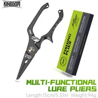 Kingdom Fishing Pliers 15cm 97g Split Ring Hooks Remover Fishing Tackle Stainless-steel Multifunctional Fishing Equipment