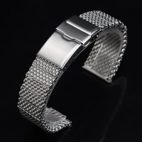 22mm HIgh Quality Milanese Woven Stainless Steel Watchband Fit for Breitling Superocean Silver Men Women Solid Metal Bracelets