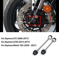 For Triumph Daytona 675 675R Moto2 765 Front Rear Axle Fork Sliders Crash Motorcycle Protector Wheel Hub Anti-Collision