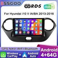 ESSGOO 9" Android 15 4+64GB Autoradio für Hyundai i10 II IA/BA 2013-2016 Kabelloses CarPlay Stereo Multimedia-Videoplayer Automotive 2 Din Autoradio DAB+