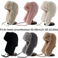 AliExpress NONE Versatile Warmth Extended Ear Protection Hat Knitted Thickened Lei Feng Hat Cycling Coldproof Cap For Women
