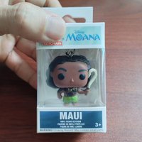 Disney Pixar Pocket Keychain MOANA MAUI WRECK-IT RALPH The Incredibles ELASTIGIRL Figure Model Toys for Children Christmas Gifts