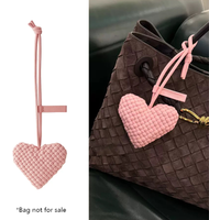 Woven Leather Heart Leather Bag Charm For Women's Bag Keychain Pendant Ornament Decoration Bag Accessories Pendant