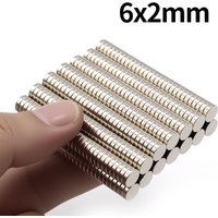 Magnes neodymowy super mocny 6x2mm N35 NdFeB magnes trwały okrągły mocny magnes magnes na lodówkę