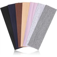 7pcs Sports Headbands For Women Fitness Running Yoga Solid Color Elastic Hairbands Head Band Stretch Makeup Hair Accessories