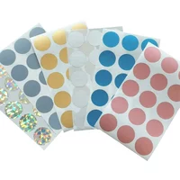 100Pcs/pack Round Sticker For Party Activity Favors Scratched Stripe Card Film Sealing Stickers