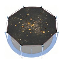 10/12/14ft UV Resistant Trampoline Shade Cover Canopy Sun Protection Waterproof Mesh Outdoor Backyard Home Accessories