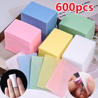 600Pcs 6Color100%Cotton Pads For Nail Wipe 4*5.9cm Soft Lint-Free Profession Nail CottonGel Polish Disposable Nail Cleaning Tool