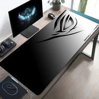 Non-Slip, Washable Rubber Base with A Large Gaming Mouse Pad Featuring a Black And White Gradient Eye Logo Design,