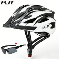 AliExpress PJT PMT Cycling Helmet Comfort Lining Lightweight Hollow Riding Safety Cap Head Protection Bicycle MTB Helmets Sun Visor Bike Helmet