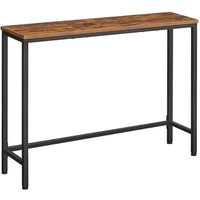 #Narrow Bamboo Console Table Station Table Set For Modern Entryway