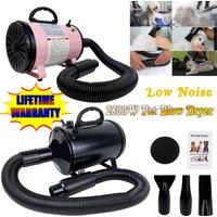 VickyHome Pet Dog Cat Grooming Hairdryers Professional 2800W Variable Speed Powerful Efficient Hair Fur Blower Dryer,3 Nozzles