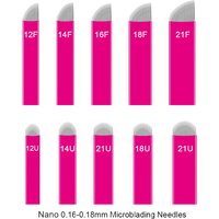 50/100 stücke 0,16/0,18mm Tebori Klingen Microblading Nadeln Permanent Make-Up Augenbrauen Tattoo Microblade Manuelle Tattoo Stift Liefert