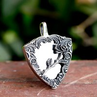 2024 NEW 316L Stainless Steel Men's Necklace Mirror With Flowers Pendant Necklace Vintage Accessories Fashion Party Gift