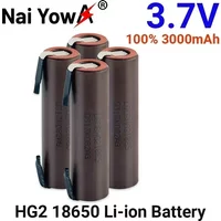 Original Battery 18650 HG2 3000mAh with Strips Soldered Batteries for Screwdrivers 30A High Current + DIY Nickel Inr18650 Hg2
