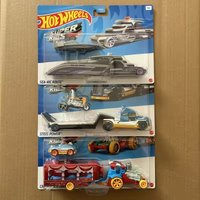 New Stock Hot Wheels Bdw51 Super Rig Serise Flat Loading Transport Truck Die Cast Model Toys Car Collection Surprise Car Gift