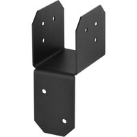 17 Gauge Black Post Caps Tie Bracket, 2x4 2x6 Pergola Joist Hanger Connector for Deck Roof Outdoor Construction