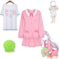 Anime Izumi Sagiri Cosplay Costume Cute Pajamas Shirts Shorts Short Sleeve Summer Set for Women Girls Home Wear Outfits