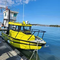 25ft Aluminum Sailing Cabin Boat with Walk-around and Outboard Engine for Sale Teak Floor Poseidon Boat Cruising Yacht