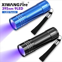 9LED Flashlight UV Resin Curing Lamp Light LED 395nm UV Torch For Epoxy UV Resin Cure Adhesive Glue Jewelry Equipments Tool
