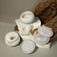 DIY Resin Casting Moulds for Small Jewellery Storage Jars Mini Storage Tins with Silicone Moulds DIY Handmade Candle Cups Making