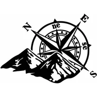 Car Laser Sticker Mountain Compass Fashion Auto Body Styling Decoration Decal Colorful Rear Windshield Stickers Motorcycle PVC