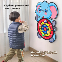 Dart Board for Kids with 3 Sticky Balls Indoor Outdoor Sport Party Games Cartoon Animal Dart Board Toys Christmas Gift