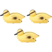 3Pcs Floating Yellow Duckling Realistic Plastic Duck Fish Pond Ornament for Garden Swimming Pool Fishing Pond Water Decoration S
