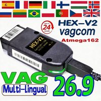 Interface VCDS VAGCOM VCDSCAN HEX V2 Mise à jour 26.9 2026 POUR VW, AUDI, Skoda, Seat, Outils de diagnostic automobile multilingues Autocom
