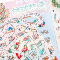 Kawaii Antique puzzle 3D Cloud River Pillow Landscape Sticker DIY Pocket Cabin Scene Christmas gifts