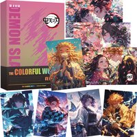 Demon Slayer Anime Color Paper Collection Cards Beautiful Charm Character Gorgeous and Shining Limited Hidden Cards Xmas Gifts
